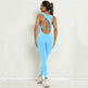 Yoga Jumpsuit V-shaped Back Design Sleeveless Fitness Running Sportswear Stretch Tights Pants For Womens Clothing - EX-STOCK CANADA