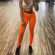 Yoga pants ladies sports leggings orange fitness pants - EX-STOCK CANADA