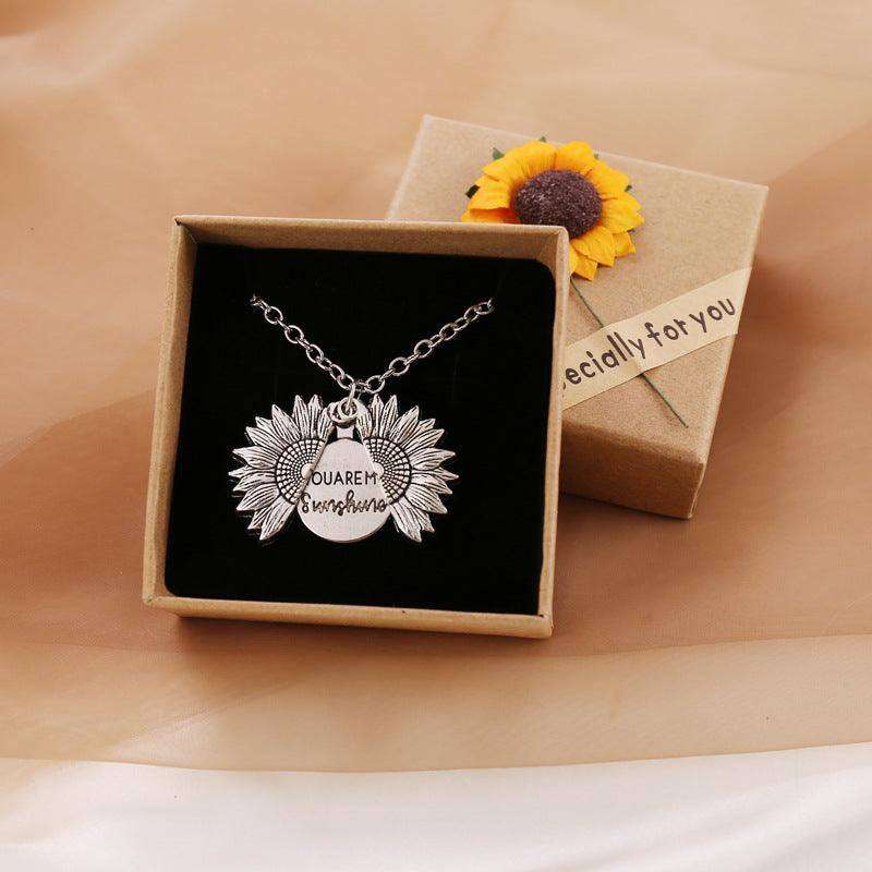 You Are My Sunshine Sunflower Necklace - EX-STOCK CANADA