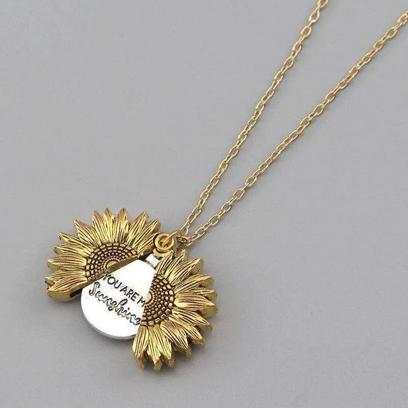 You Are My Sunshine Sunflower Necklace - EX-STOCK CANADA