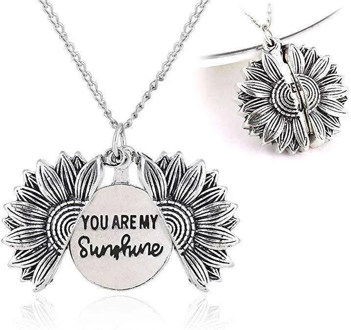 You Are My Sunshine Sunflower Necklace - EX-STOCK CANADA