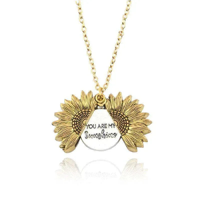 You Are My Sunshine Sunflower Necklace - EX-STOCK CANADA