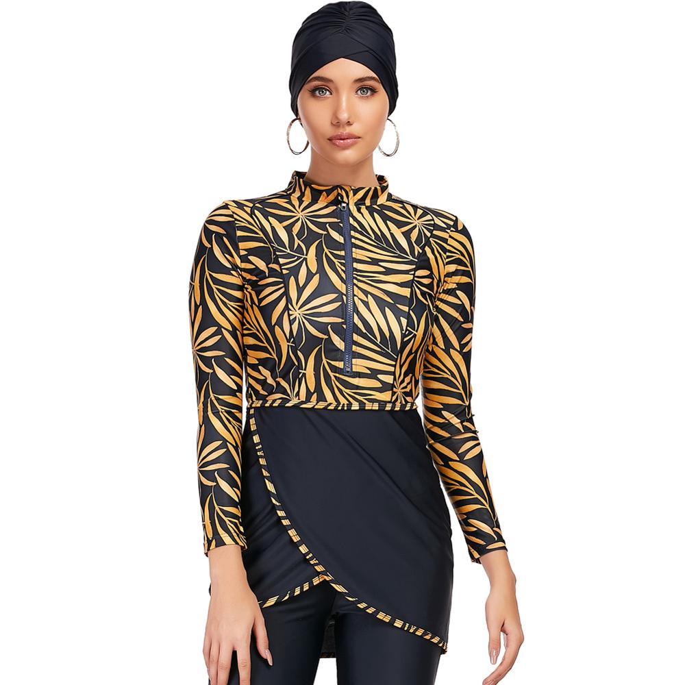 Zipper Arab Swimsuit Burkini Women - EX-STOCK CANADA