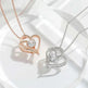 Zircon Double Love With Rhinestones Ins Personalized Heart-shaped Clavicle Chain Necklace - EX-STOCK CANADA