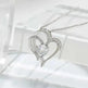 Zircon Double Love With Rhinestones Ins Personalized Heart-shaped Clavicle Chain Necklace - EX-STOCK CANADA