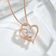 Zircon Double Love With Rhinestones Ins Personalized Heart-shaped Clavicle Chain Necklace - EX-STOCK CANADA