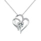 Zircon Double Love With Rhinestones Ins Personalized Heart-shaped Clavicle Chain Necklace - EX-STOCK CANADA