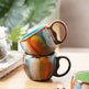 Creative Handmade European Style Ceramic Couples Mug with Lid Soon - EX-STOCK CANADA