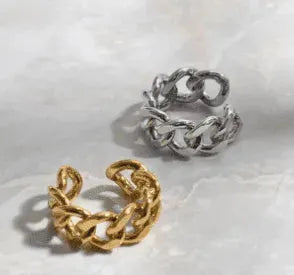 Fashionable with unique chain design ring - EX-STOCK CANADA