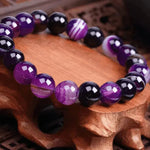 Handmade Black Lava Seven Chakra Healing Balance Beaded Bracelet - EX-STOCK CANADA