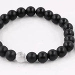 Handmade Black Lava Seven Chakra Healing Balance Beaded Bracelet - EX-STOCK CANADA