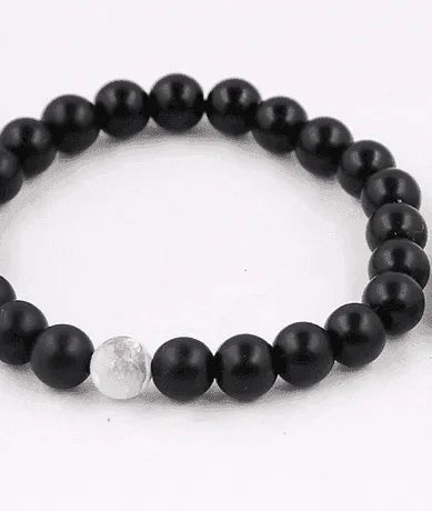 Handmade Black Lava Seven Chakra Healing Balance Beaded Bracelet - EX-STOCK CANADA