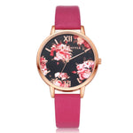 High Quality Fashion Leather Strap Rose Gold Women Watch - EX-STOCK CANADA