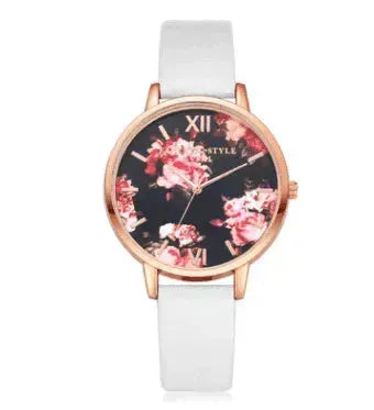 High Quality Fashion Leather Strap Rose Gold Women Watch - EX-STOCK CANADA