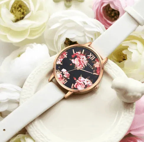 High Quality Fashion Leather Strap Rose Gold Women Watch - EX-STOCK CANADA