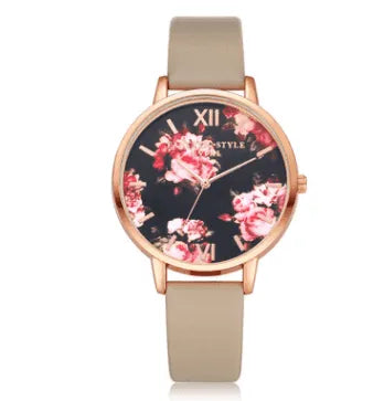 High Quality Fashion Leather Strap Rose Gold Women Watch - EX-STOCK CANADA