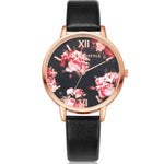 High Quality Fashion Leather Strap Rose Gold Women Watch - EX-STOCK CANADA