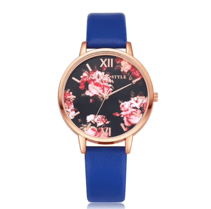 High Quality Fashion Leather Strap Rose Gold Women Watch - EX-STOCK CANADA