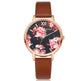 High Quality Fashion Leather Strap Rose Gold Women Watch - EX-STOCK CANADA