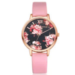 High Quality Fashion Leather Strap Rose Gold Women Watch - EX-STOCK CANADA