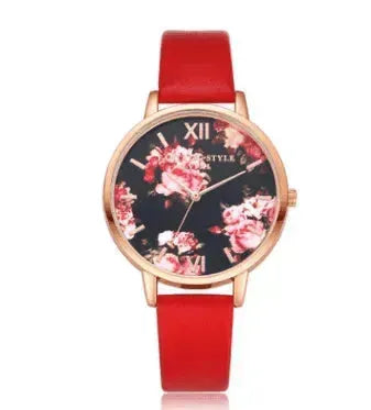 High Quality Fashion Leather Strap Rose Gold Women Watch - EX-STOCK CANADA