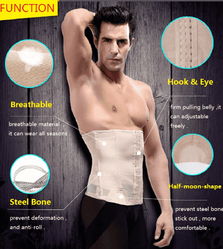 Men's abdomen invisible retractable seal waist clip breathable belt - EX-STOCK CANADA