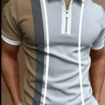 Men's POLO Shirt Striped Printed Short Sleeve Lapel T Shirt - EX-STOCK CANADA