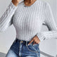 Women's Autumn Fluted Collar Slim fit Long sleeved T-shirt - EX-STOCK CANADA