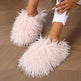 Women's Round Head Fluffy Style Warm Home Cotton Slippers - EX-STOCK CANADA