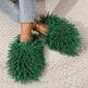 Women's Round Head Fluffy Style Warm Home Cotton Slippers - EX-STOCK CANADA