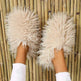 Women's Round Head Fluffy Style Warm Home Cotton Slippers - EX-STOCK CANADA